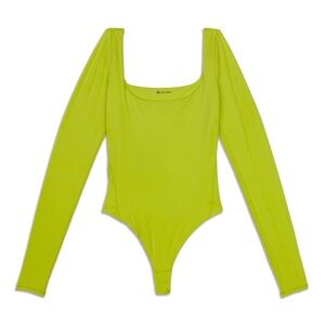 Lululemom Women’s New With Tags Nulu Square Neck Long Sleeve Bodysuit Size XL